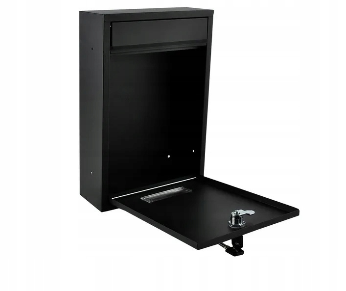 SKRZYNKA NA LISTY Z NUMEREM DOMU Adresem POCZTOWA A4 Czarna WZORY