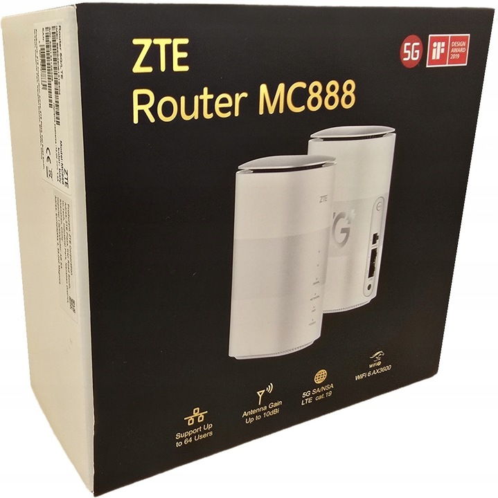 ZTE MC888 5G Router na kartę SIM 5G 4G LTE Wi-Fi 6 Bridge Zaplombowany PL