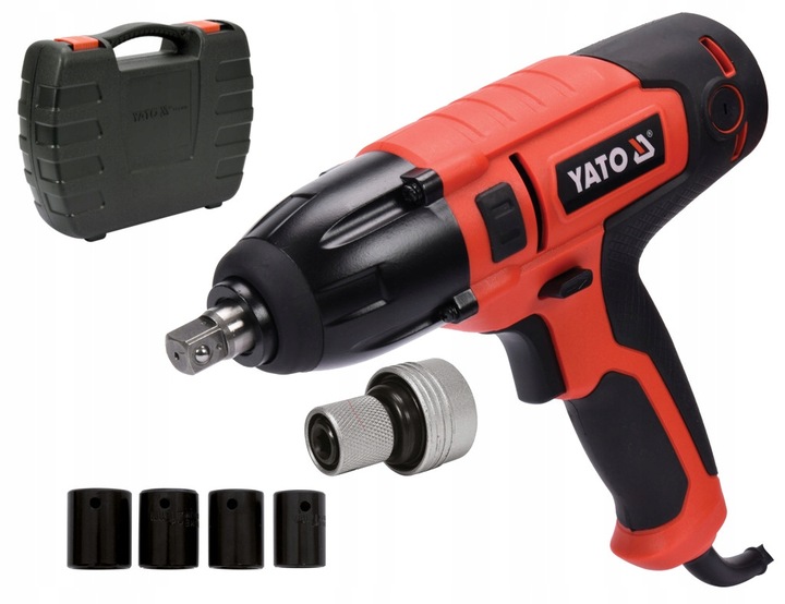 YATO ELEKTRYCZNY KLUCZ UDAROWY 450W 1/2 +10 NASADEK GEKO + ADAPTER