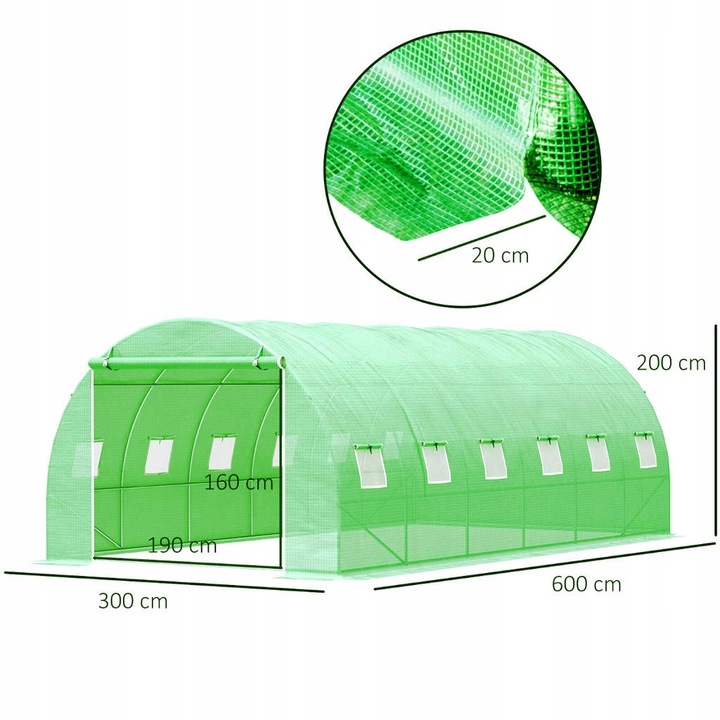 TUNEL FOLIOWY SZKLARNIA 3x6m FOLIA OGRODOWA 18m2 Mocny UV-4 Warzywa Owoce