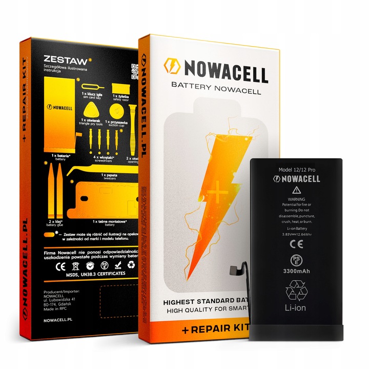 Bateria NOWACELL iPhone 12 - zestaw naprawczy