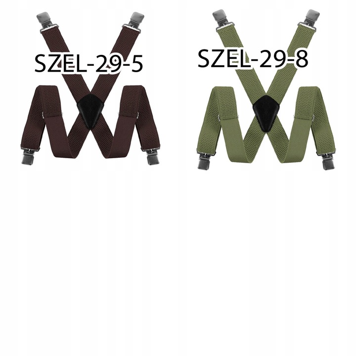 SZELKI MĘSKIE DO SPODNI MOCNE SZEROKIE CODZIENNE REGULOWANE POLSKIE