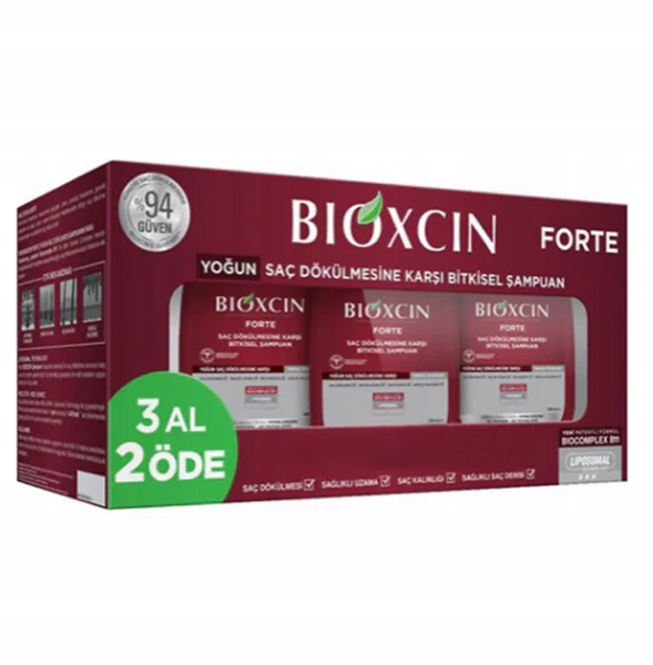 Bioxcin Forte Szampon przeciw silnemu wypadaniu włosów 3×300 ml