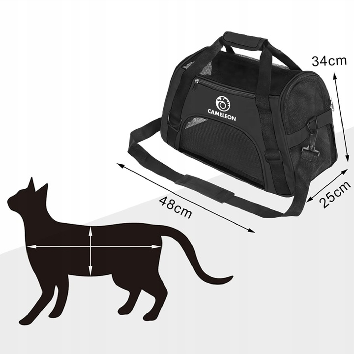 SOLIDNY Transporter dla Kota Psa Zwierząt Torba Podróżna MIĘKKA MATA GRATIS