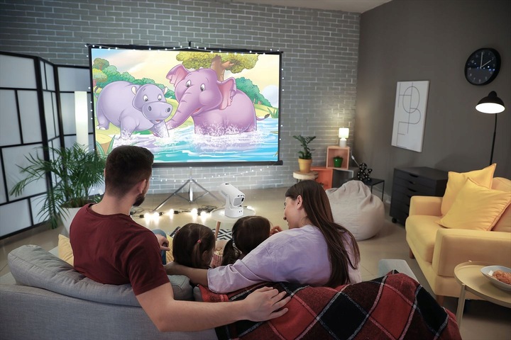 Bezprzewodowy Rzutnik KVTS01 projektor miracast 4k bateria w zestawie Etui