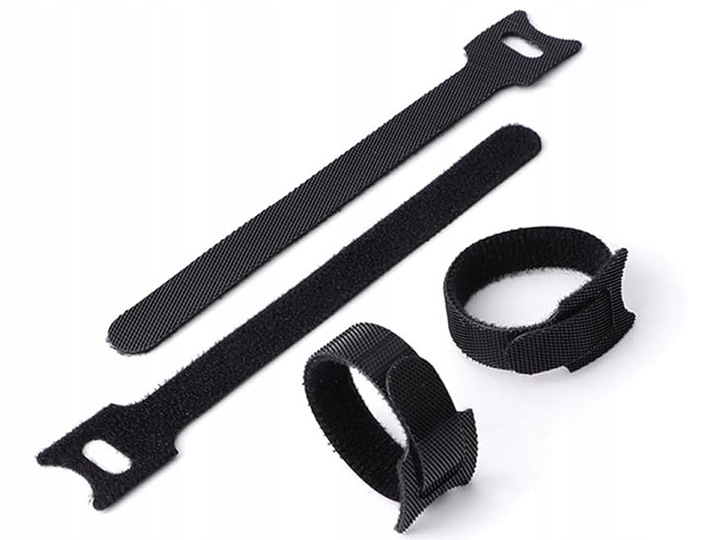 100 x OPASKA RZEP PASKI DO KABLI TAŚMA RZEPOWA WIELOKROTNEGO UŻYTKU