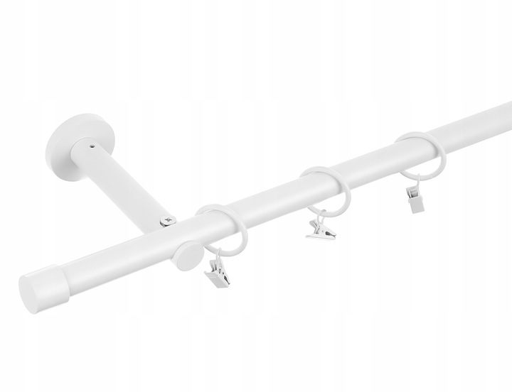 Karnisz METALOWY pojedynczy fi19 mm LOFT - 140cm Czarny mat