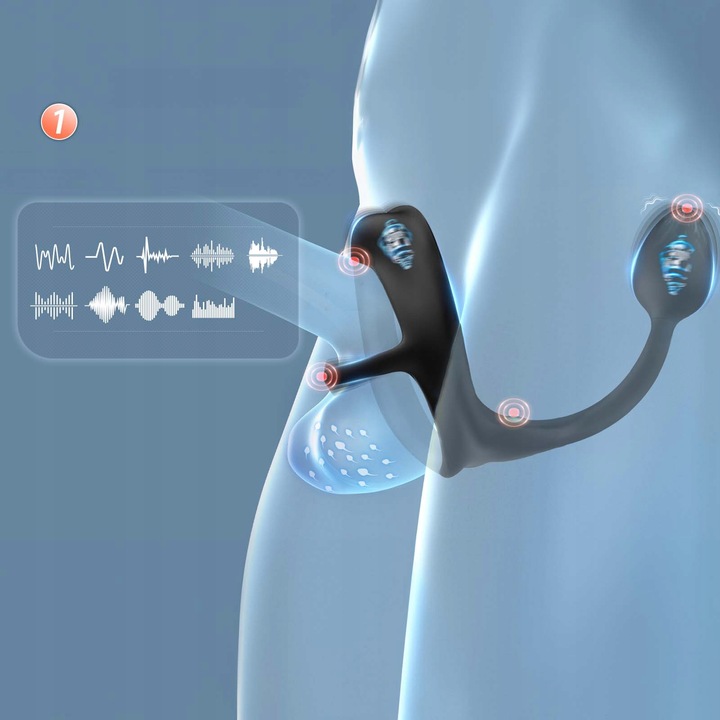 Męski masażer prostaty APP Pierścień wibrujący