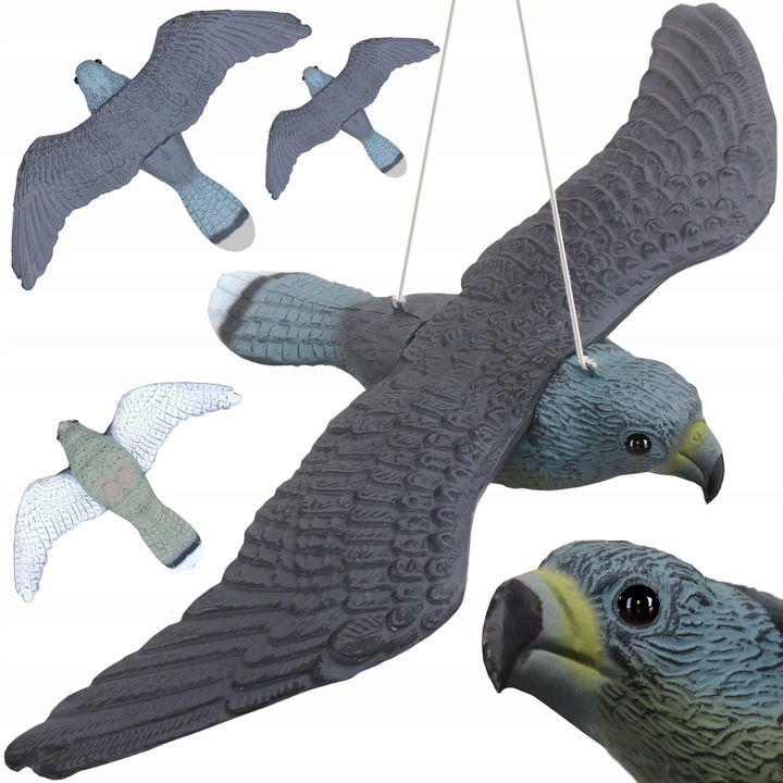 DUŻY ODSTRASZACZ PTAKÓW GOŁEBI SZPAKÓW SOKÓŁ W LOCIE + EFEKT