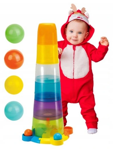 SMILY PLAY Wieża piłeczki piramidka sensoryczna