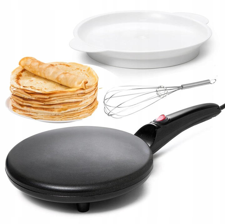 NALEŚNIKARKA ELEKTRYCZNA PATELNIA ELEKTRYCZNA CZARNA 20CM 700W