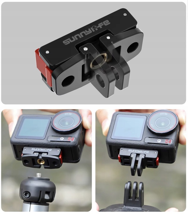 Mocowanie Uchwyt do Szybkiego Montażu 1/4 Cala do DJI Action 2 3 4 / 5