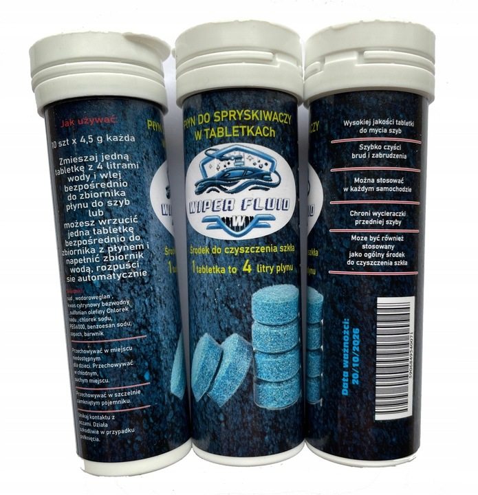 Letni Płyn do spryskiwaczy w tabletkach koncentrat do szyb 4l x 50szt