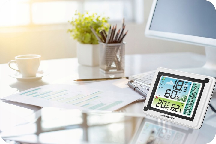 BEZPRZEWODOWA STACJA POGODOWA POGODY HIGROMETR + CZUJNIK