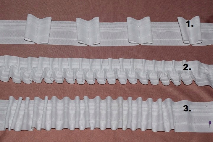 TAŚMA marszcząca 6cm bawełniana wałek 50m bawełna