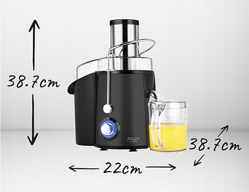 Sokowirówka AD 4127 - 1000W, 2 poziomy prędkości, mycie w zmywarce