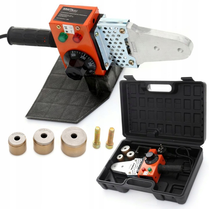 ZGRZEWARKA DO ZGRZEWANIA RUR PCV PP MATRYCE PE PB 1300W 230V/50Hz