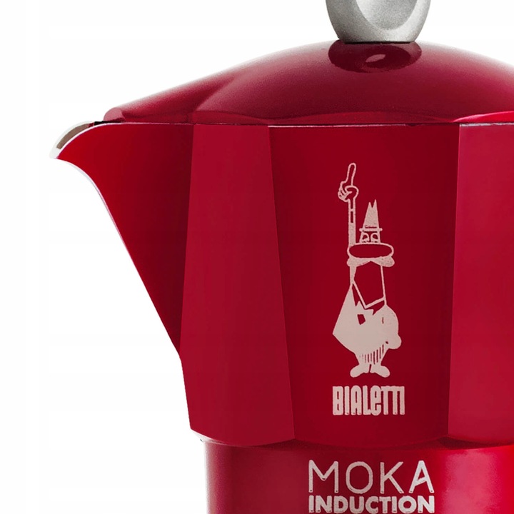 Kawiarka MOKA INDUCTION 4tz espresso RED czerwona BIALETTI indukcja