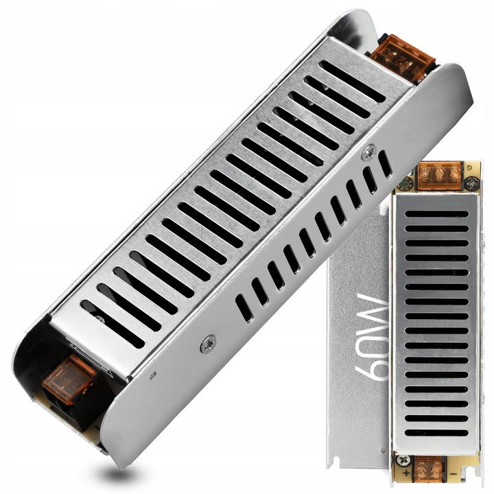 Zasilacz LED 12V 5A 60W Do Taśma Slim Montażowy Modułowy Przemysłowy IP20