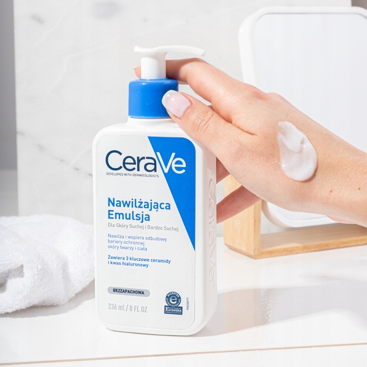 CeraVe 236 ml Nawilżająca Emulsja do Twarzy i Ciała Skóra Sucha