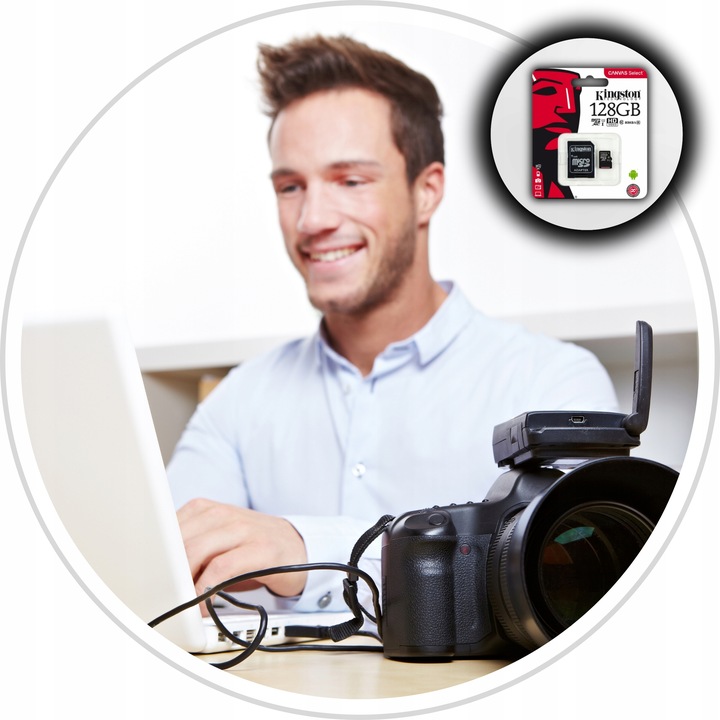 Karta pamięci Micro SD 128GB KINGSTON SDCS2 C10 V10 A1 100Mb/s Adapter