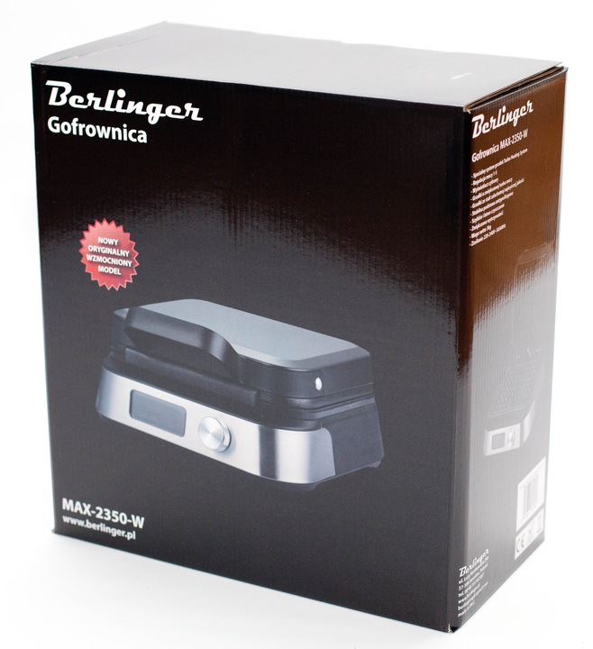 Gofrownica XXL z wyświetlaczem LCD | chrupiące gofry, regulacja