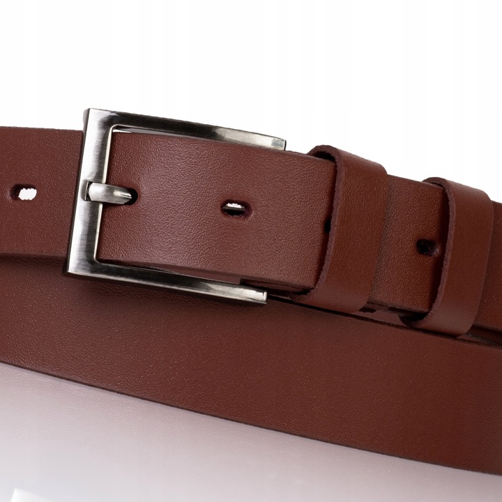 SEPHER Pasek skórzany klasyczny J. BRĄZOWY męski