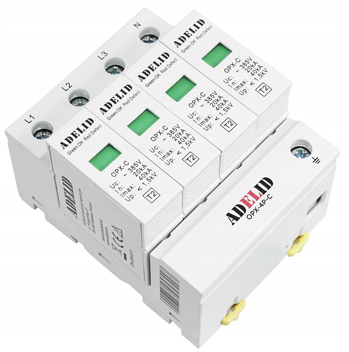 OGRANICZNIK OCHRONNIK PRZEPIĘĆ PRZEPIĘCIOWY C T2 4P 3-FAZ