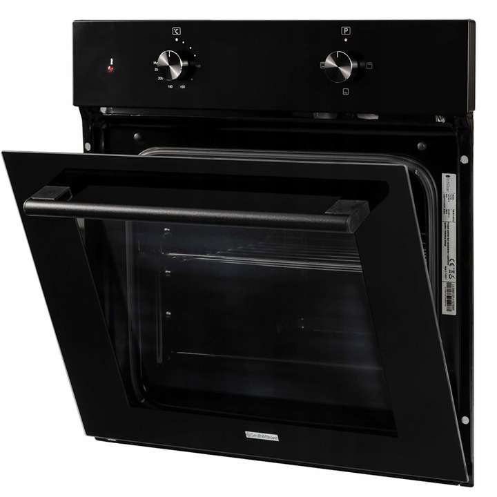 PIEKARNIK DO ZABUDOWY GŁĘBOKOŚĆ 50cm ELEKTRYCZNY 54L CZARNY 60cm