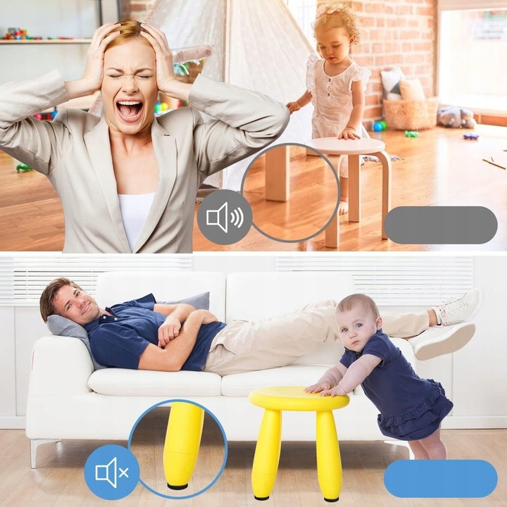 FILC SAMOPRZYLEPNY NA NOGI KRZESŁA wygłuszający nasadki wykładzina