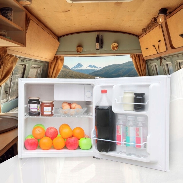 Mini lodówka mała chłodziarka podblatowa zamrażarka biała hotelowa 46