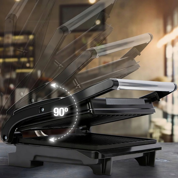 KONTAKTOWY GRILL ELEKTRYCZNY OPIEKACZ SKŁADANY TOSTER PANINI KANAPEK