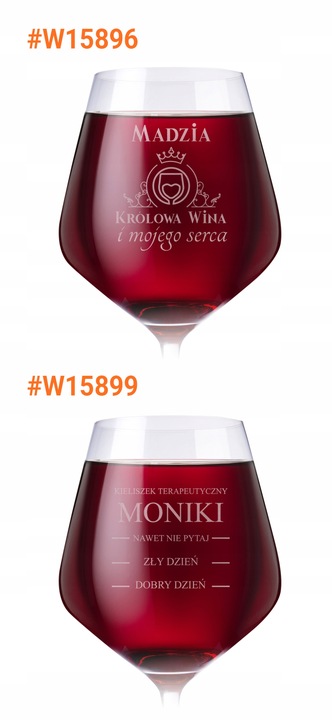 Kieliszek do Wina Krosno Prezent na Urodziny 18-99 Elegancki Duży 860 ml