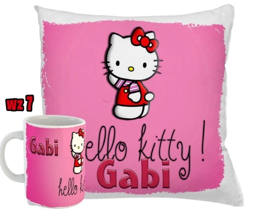 KUBEK + PODUSZKA zestaw HELLO KITTY RÓŻNE WZORY