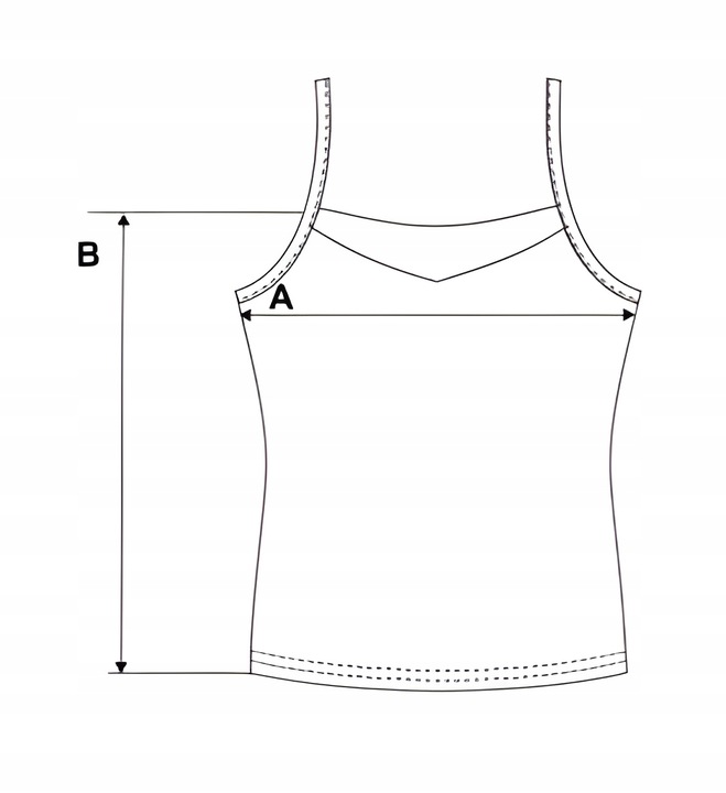 Podkoszulka damska bawełniana koszulka na wąskich ramiączkach MORAJ - M
