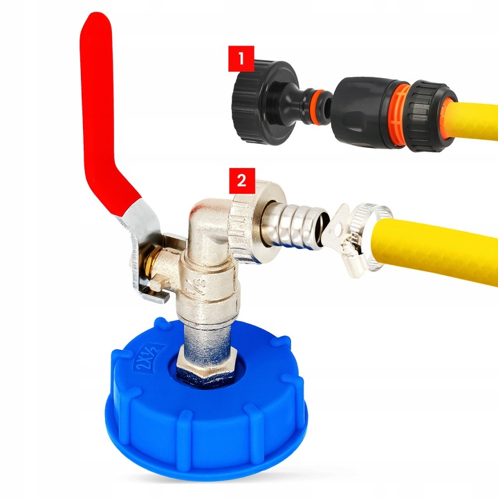 KRAN DO ZBIORNIKA 1000 ZAWÓR DO MAUZERA NA WĄŻ 1/2