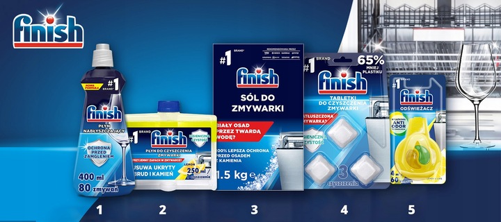 Finish Zestaw Nabłyszczacz Do Zmywarki 800ml Regular + Sól 3kg