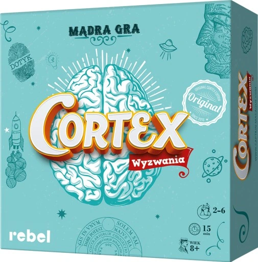 GRA PLANSZOWA RODZINNA DLA DZIECI CORTEX WYZWANIA MĄDRA GRA 8+ 2-6 OSÓB
