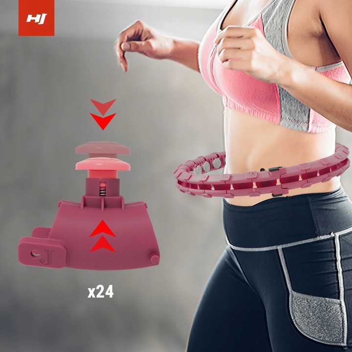 Hula hop odchudzające z wypustkami i obciążeniem regulowane smart