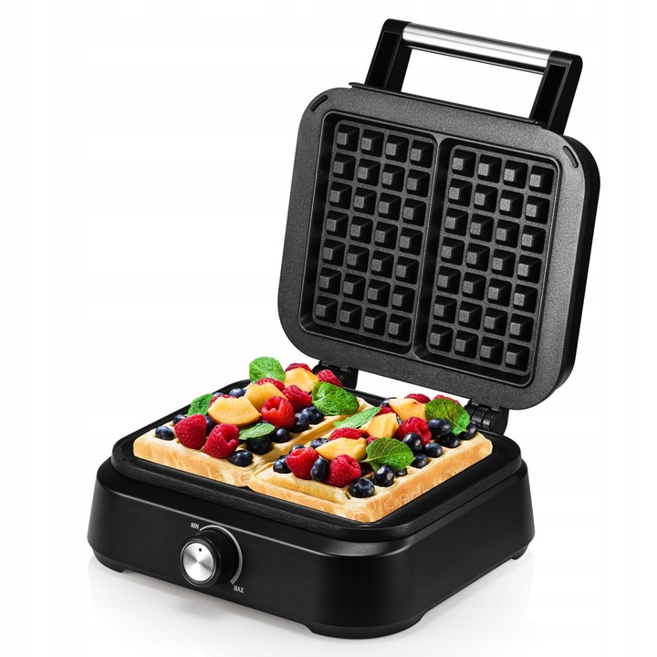 GOFROWNICA 2 DUŻE CHRUPIĄCE GOFRY MOCNA SMART MARMURKOWA POWŁOKA