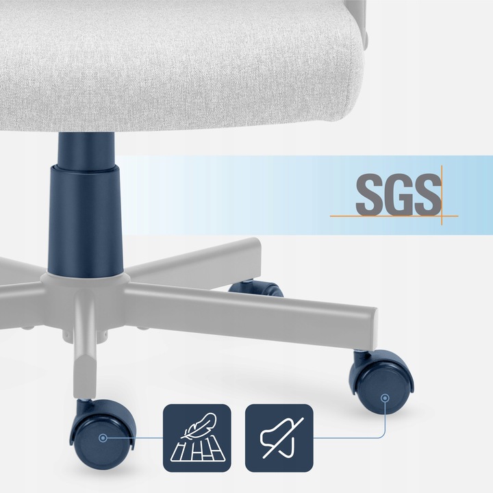 Fotel biurowy ergonomiczny MARK ADLER szary obrotowy regulowany do