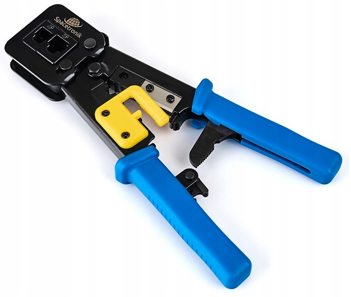 Zaciskarka RJ45 Przelotowa Złącz Wtyków RJ-45 Zaciskacz Złączek RJ 45 11 12