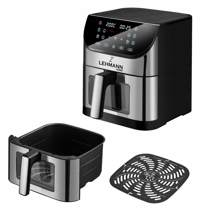 FRYTKOWNICA BEZTŁUSZCZOWA 1800W AIRFRYER 8L NIEPRZYWIERAJĄCA 12