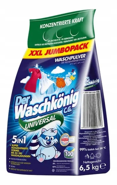 Der Waschkönig Niemiecki Proszek do prania 6,5kg Uniwersal