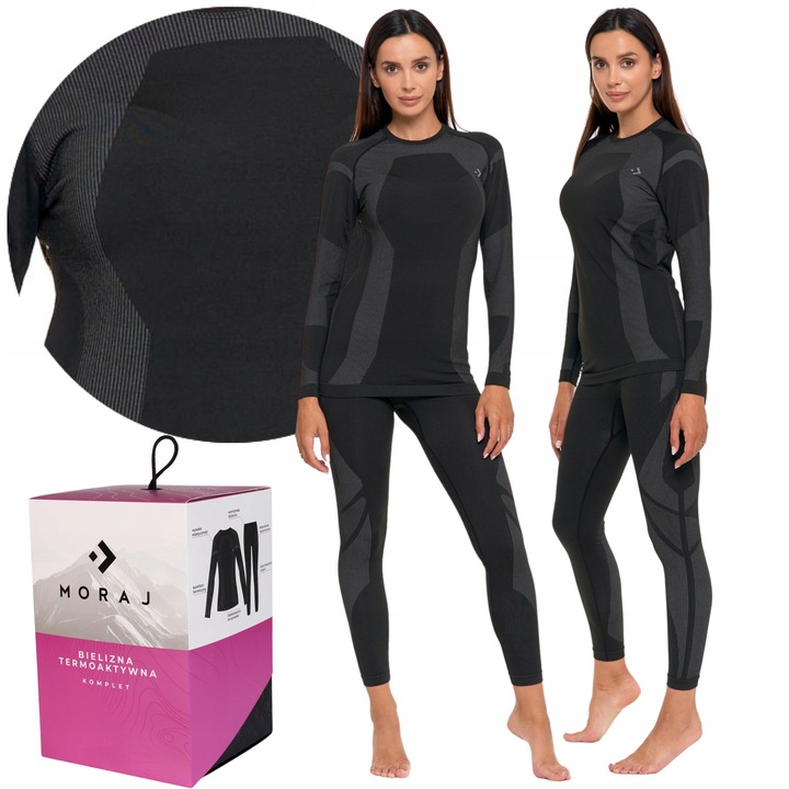 Bielizna Termoaktywna Damska Komplet Odzież Ciepły na Zimę Thermo MORAJ S