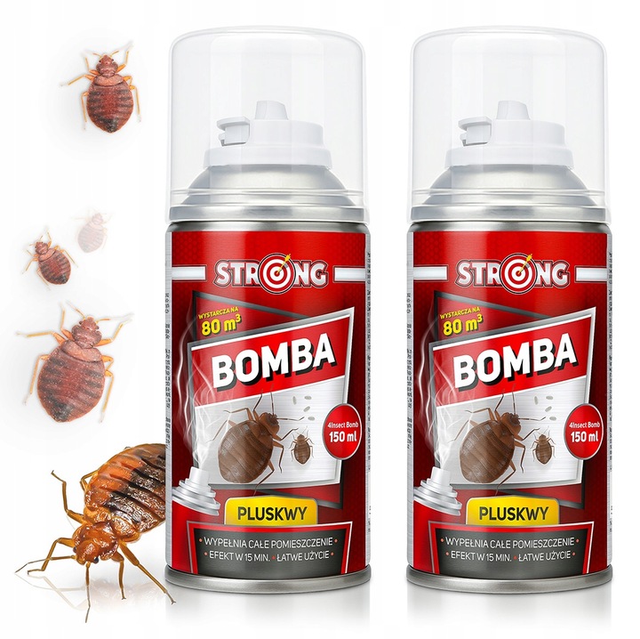 2xBOMBA STRONG NA PLUSKWY SKUTECZNY PREPARAT ŚRODEK NA PLUSKWY 150ML