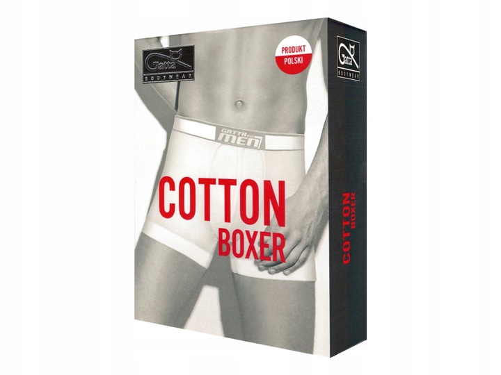 6 X GATTA BOXER BOKSERKI MĘSKIE BAWEŁNA SZARE BIAŁE XL