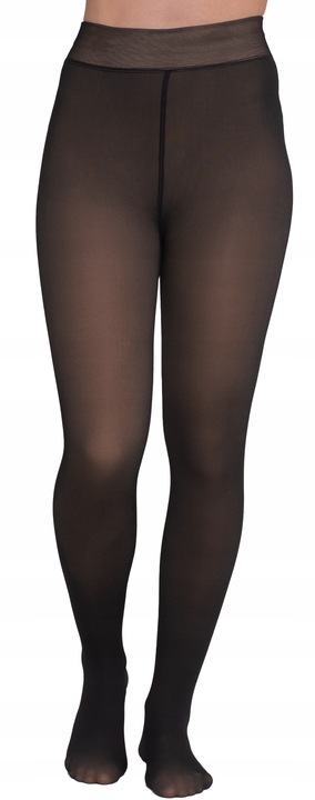 Ciepłe Rajstopy Grube Damskie Ocieplane Matowe Gładkie Zimowe Rajtuzy L/XL