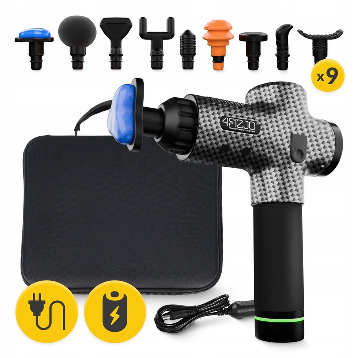 PISTOLET DO MASAŻU WYMIENNE KOŃCÓWKI RELAKS MASSAGE GUN ULTRA COOL EDITION