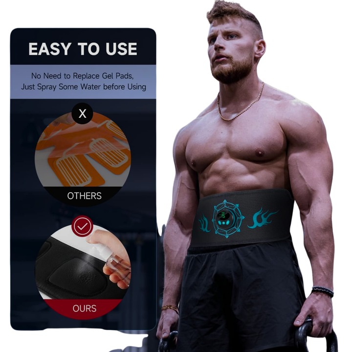 ElektroStymulator Mięśni Brzucha Pas Odchudzający ABS 6 Trybów UNIWERSALNY